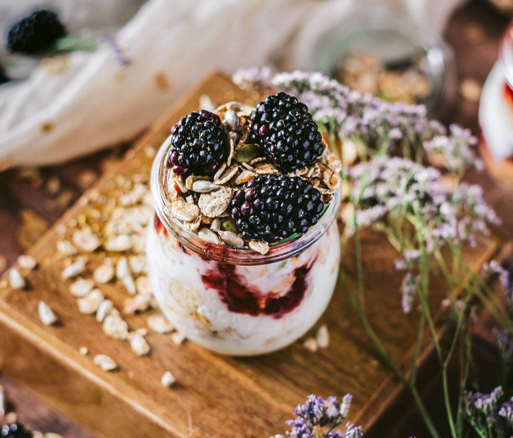 Brombeer-Dessert