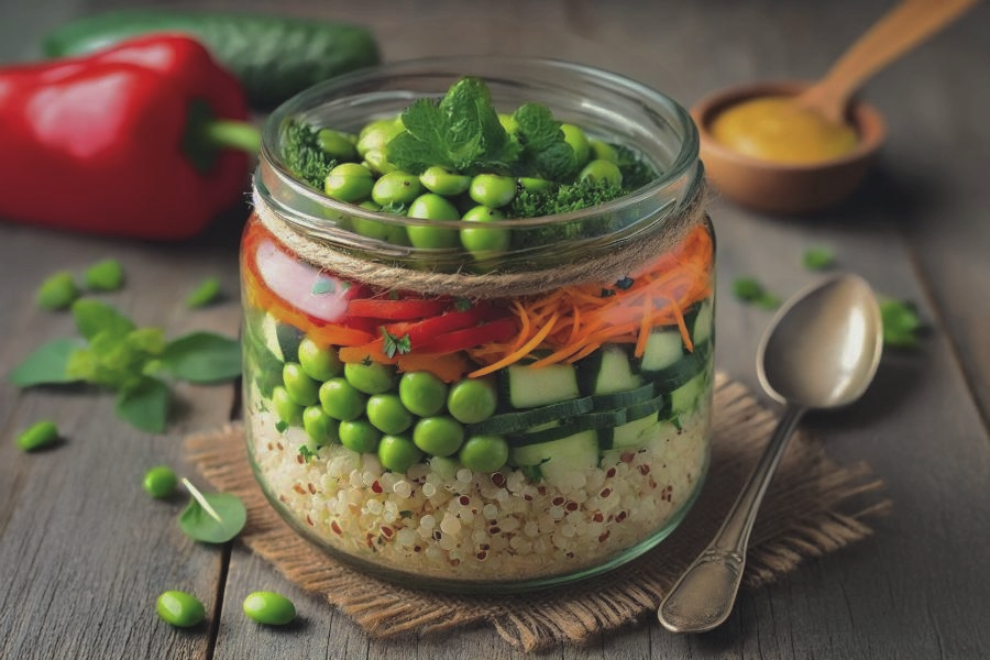 Buddha Bowl im Glas