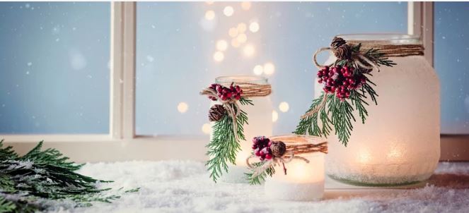 Winterliche Weihnachtsdekoration