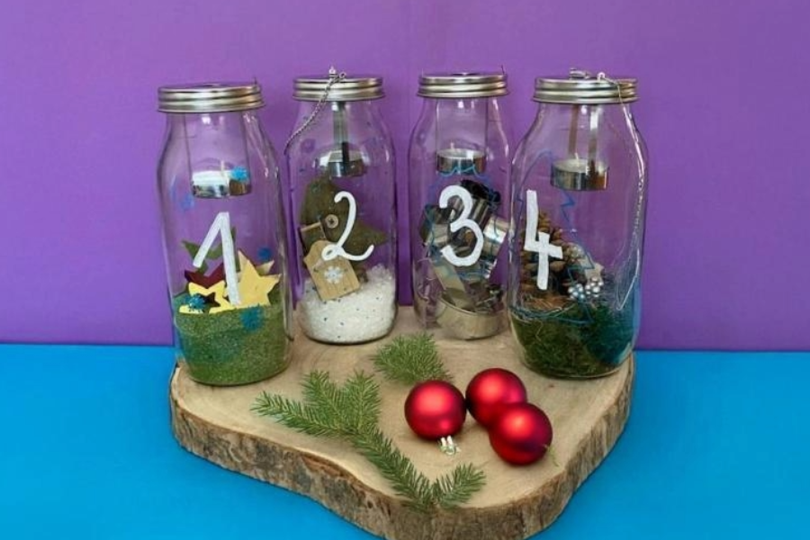 Multiflaschen-Adventkranz