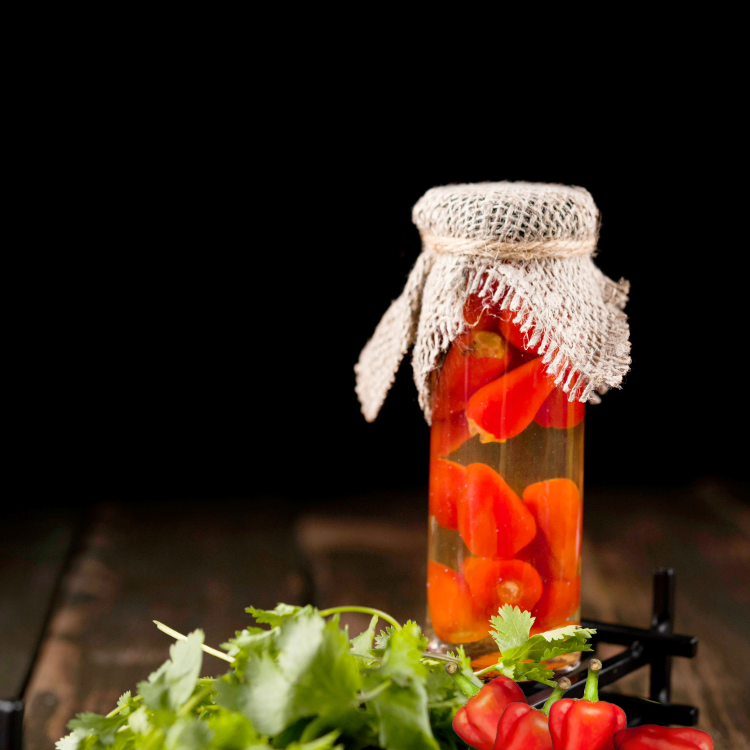 Eingelegte rote Paprika
