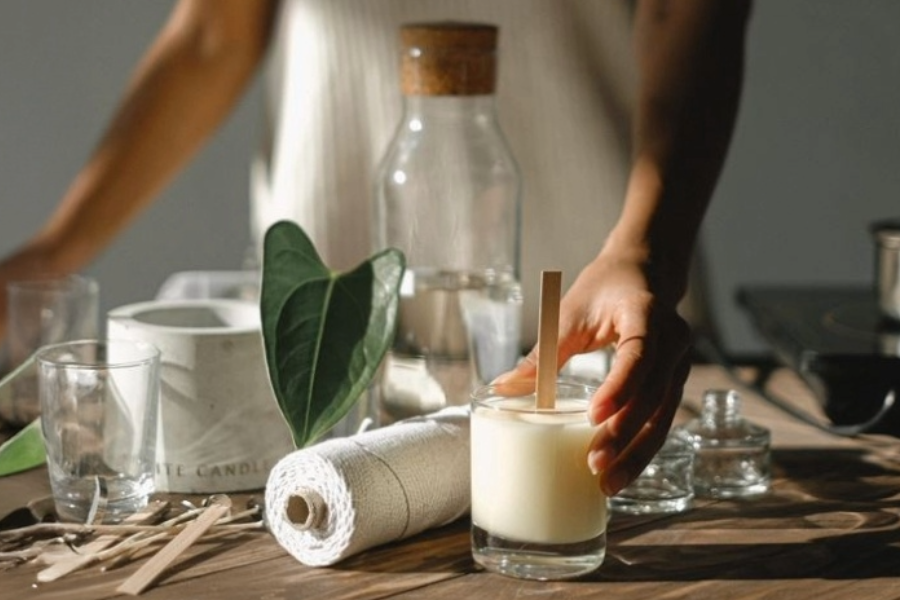 DIY Kerze im Glas