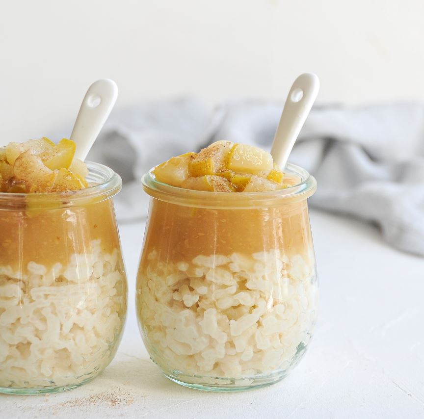 Milchreis mit Apfelmus