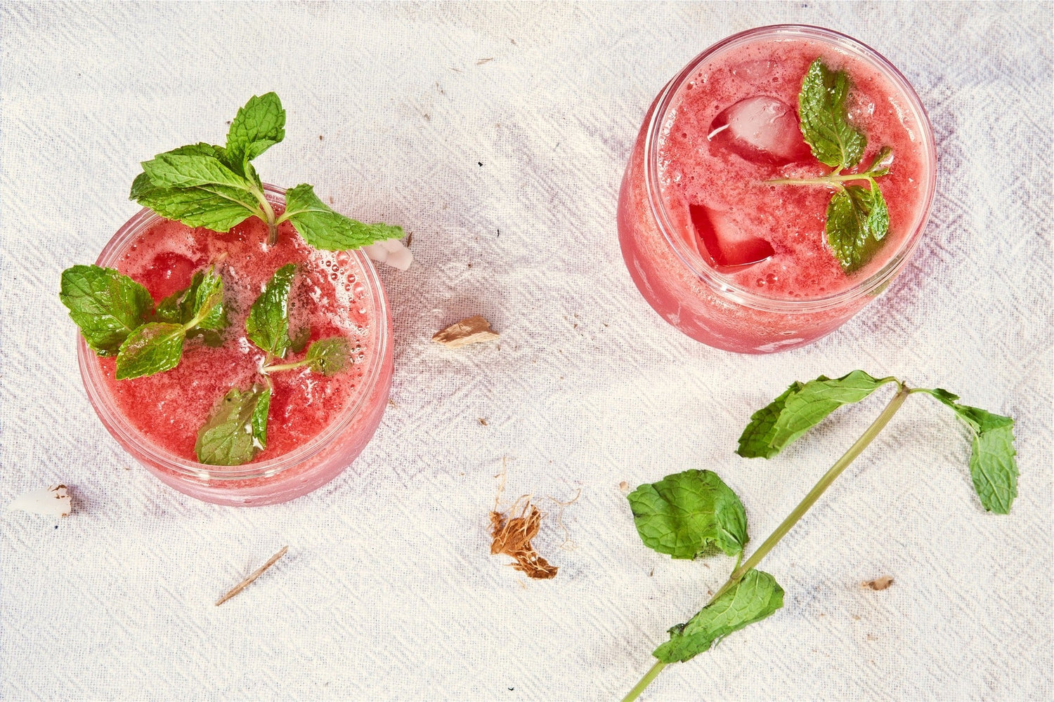 Rhabarber-Minze-Mojito