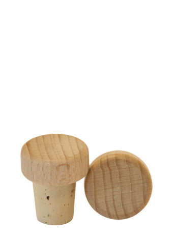 Holzgriffstopfen mit Naturkork