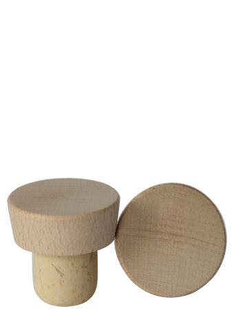 Holzgriffstopfen mit Naturkork