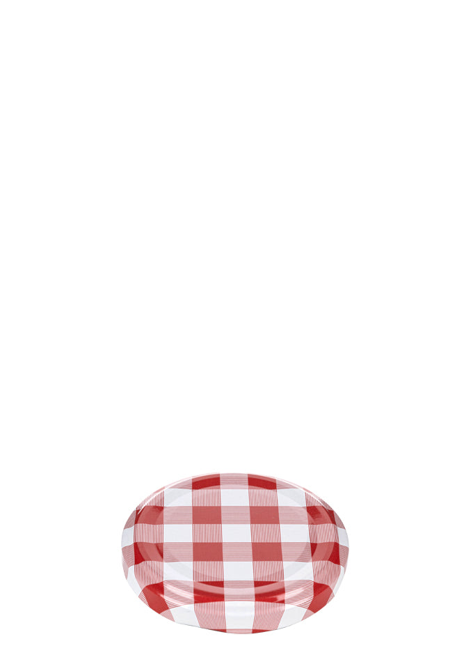 Schraubdeckel TO 63 rot-weiss-karo